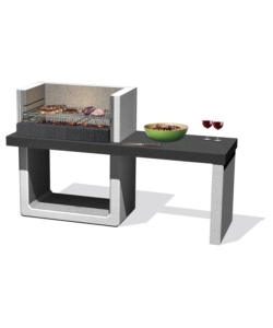 BARBECUE A CARBONELLA IN CALCESTRUZZO SAROM FUOCO "PORTO NEW" 160X51,5X97 CM