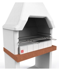 BARBECUE A CARBONELLA IN CALCESTRUZZO SAROM FUOCO "MONZA" 88x58x197 CM