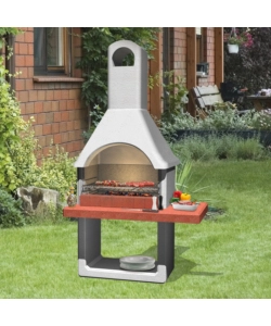 BARBECUE A CARBONELLA IN CEMENTO SAROM FUOCO "MILANO" 88X58X197,3 CM