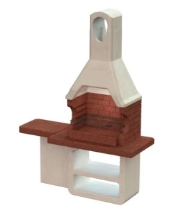 BARBECUE A CARBONELLA IN CALCESTRUZZO SAROM FUOCO "SPARTA" 170X64X232 CM