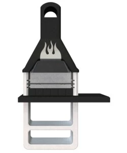 BARBECUE A LEGNA O CARBONELLA IN CALCESTRUZZO SAROM FUOCO "PROMETEO" 125X64X215,5 CM
