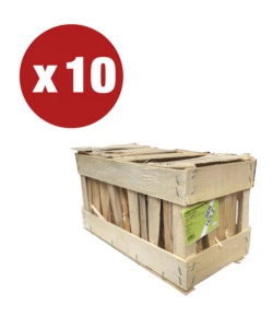 PROMO 10 CASSETTE DI LEGNETTI 100% ABETE ACCENDIFUOCO DA 6 KG IN ORIGINE - 60 KG