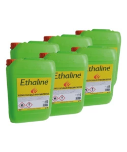 BIOETANOLO LIQUIDO 6 TANICHE DA 10 LITRI ETHALINE - TOTALE DI 60 LITRI