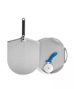 KIT "CASA MIA" CON PALA 35 CM, VASSOIO E ROTELLA 10 CM - GIMETAL
