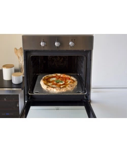 PIASTRA PER PIZZA GIMETAL IN ACCIAIO INOX 4MM, 40X35 CM