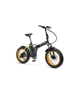 BICI ELETTRICA PIEGHEVOLE E-BIKE MINIMAX YELLOW CON BATTERIA 36 V - ARGENTO