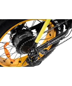 BICI ELETTRICA PIEGHEVOLE E-BIKE MINIMAX YELLOW CON BATTERIA 36 V - ARGENTO