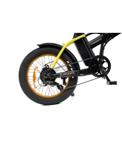 BICI ELETTRICA PIEGHEVOLE E-BIKE MINIMAX YELLOW CON BATTERIA 36 V - ARGENTO