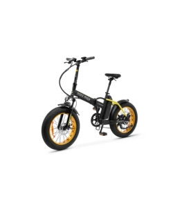 BICI ELETTRICA PIEGHEVOLE E-BIKE MINIMAX YELLOW CON BATTERIA 36 V - ARGENTO