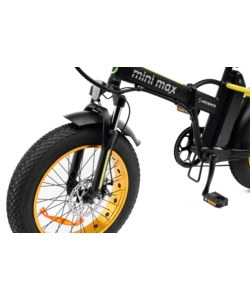 BICI ELETTRICA PIEGHEVOLE E-BIKE MINIMAX YELLOW CON BATTERIA 36 V - ARGENTO
