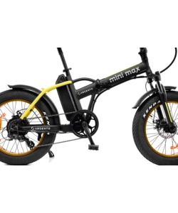 BICI ELETTRICA PIEGHEVOLE E-BIKE MINIMAX YELLOW CON BATTERIA 36 V - ARGENTO