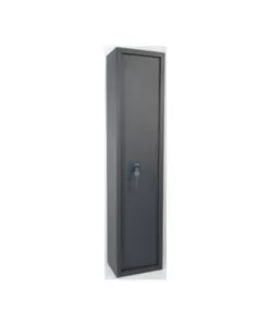 ARMADIO PORTAFUCILI 5 POSTI IN ACCIAIO CON TESORETTO, 31,8X22,2X138,5 CM