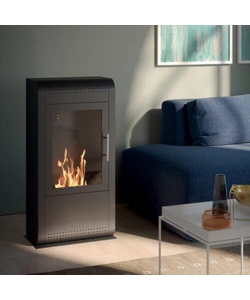 BIOCAMINO DA PAVIMENTO TECNO AIR SYSTEM "RUBY MODELLO GIGA" NERO, 3 KW