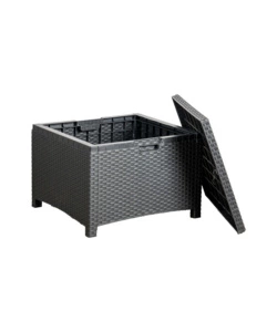 SET DA GIARDINO "MALINDI BALCONY" IN POLIPROPILENE CON CUSCINI ANTRACITE 2 SEDUTE E TAVOLINO