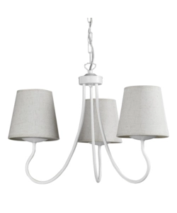 LAMPADARIO 3 LUCI "MARGOT" IN FERRO E STOFFA, E14