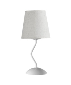 LAMPADA DA TAVOLO "MARGOT" IN METALLO E STOFFA, E14