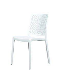 SEDIA DA INTERNO MONOBLOCCO "LONDON" IN RESINA BIANCO, 44X56X83,5 CM