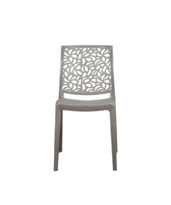 SEDIA DA INTERNO "LONDON" MONOBLOCCO IN RESINA COLOR TAUPE, 44X56X83,5 CM