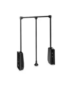 APPENDIABITI PER ARMADIO ACCIAIO NERO, 45-60 CM