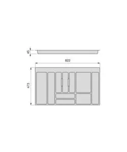 PORTAPOSATE PER CASETTI DA CUCINA, MODULO 90CM