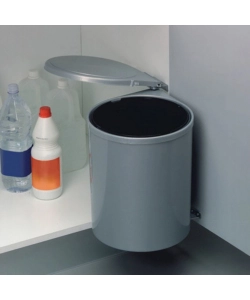 PATTUMIERA DIFFERENZIATA FISSAGGIO ALL'ANTA PLASTICA GRIGIA