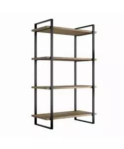 SCAFFALE LADER CON STRUTTURA E RIPIANI ACCIAIO E LEGNO, 115 CM