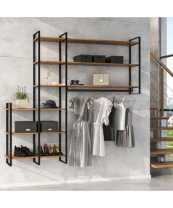 STRUTTURA PER SCAFFALE LADER IN ACCIAIO NERO, 83 CM