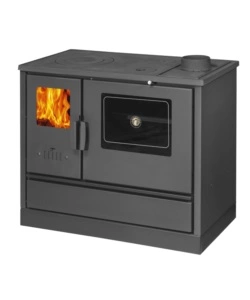 CUCINA A LEGNA CON FORNO 7,7 KW NERO