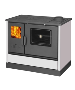 CUCINA A LEGNA CON FORNO 7,7 KW BIANCA