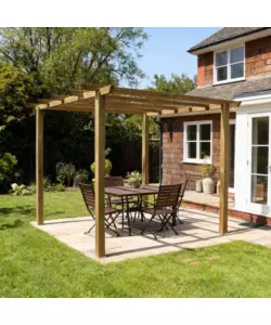 PERGOLA DA ESTERNO LIBERA IN LEGNO DI PINO 300X300X250 CM