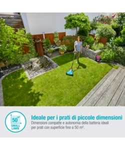 TAGLIAERBA A BATTERIA GARDENA "HANDYMOWER 22" TAGLIO DA 22 CM 18 V SOLO CORPO MACCHINA