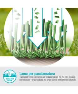TAGLIAERBA A BATTERIA GARDENA "HANDYMOWER 22" TAGLIO DA 22 CM 18 V SOLO CORPO MACCHINA
