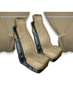 SET TENDE E COPRISEDILI PER CAMION IN MICROFIBRA BEIGE - LAMPA