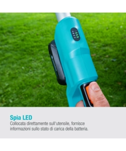 POTATORE A CATENA TELESCOPICO A BATTERIA GARDENA "TCS 20" BARRA 20 CM 18V, SOLO CORPO MACCHINA
