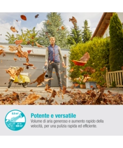 SOFFIATORE A BATTERIA GARDENA "POWERJET" 18V, SOLO CORPO MACCHINA