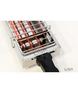 BARBECUE ELETTRICO LISA "EBBQ"  IN ACCIAIO INOX CON GRIGLIA 66X14 CM