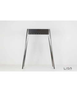 CUOCISPIEDINI A CARBONELLA LISA "MIAMI 500" IN ACCIAIO INOX 60X36X83 CM