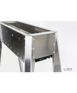 CUOCISPIEDINI A CARBONELLA LISA "MIAMI 500" IN ACCIAIO INOX 60X36X83 CM