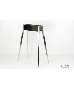 CUOCISPIEDINI A CARBONELLA LISA "MIAMI 500" IN ACCIAIO INOX 60X36X83 CM