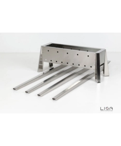 CUOCISPIEDINI A CARBONELLA LISA "MIAMI 500" IN ACCIAIO INOX 60X36X83 CM