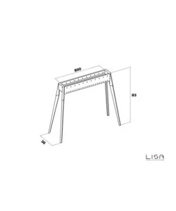 CUOCISPIEDINI A CARBONELLA LISA "MIAMI 800" IN ACCIAIO INOX  106X36X83 CM