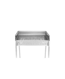 BARBECUE A CARBONELLA LISA "STROMBOLI" IN ACCIAIO INOX  60,5X59,5X91 CM