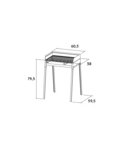 BARBECUE A CARBONELLA LISA "STROMBOLI" IN ACCIAIO INOX  60,5X59,5X91 CM