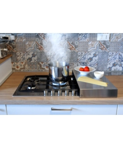 COPRI FORNELLI PLAN PLUS IN ACCIAIO INOX, 56,4X30X7 CM - LISA
