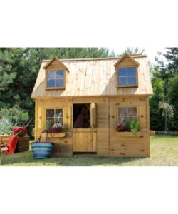 CASETTA DA GIARDINO PER BAMBINI IN LEGNO DOMUS "SOFIA" 157X248X218 CM