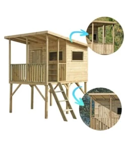 CASETTA DA GIARDINO PER BAMBINI IN LEGNO DOMUS "ANGELO" 220X174,5X272 CM