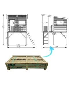 CASETTA DA GIARDINO PER BAMBINI IN LEGNO DOMUS "ANGELO" 220X174,5X272 CM