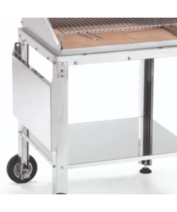 BARBECUE A LEGNA/CARBONE OMPAGRILL "BEST STEEL 56659/X" CON GRIGLIA 60X35 CM