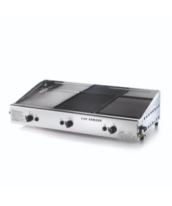 BARBECUE A GAS OMPAGRILL CON PLANCHA TRIPLA 3 BRUCIATORI 83X44X21,5 CM