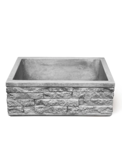LAVELLO DA GIARDINO "MESETA XL" GRIGIO, 70X35X16 CM - KAM